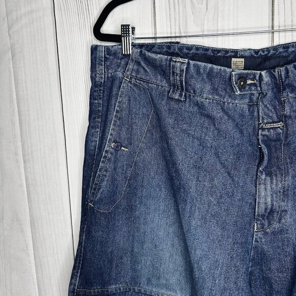 Vtg Marithe Francois Girbaud Denim Jeans Sz 42x35 Y2K Baggy Blue Shuttle Tape - Picture 6 of 16